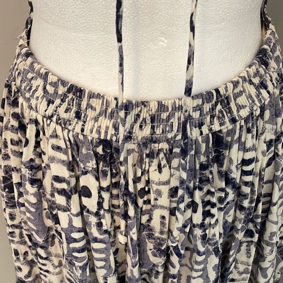 Free People Women's Halter Neck Dress Beach Summer Mini Tie Waist Blue Small - Picture 5 of 8